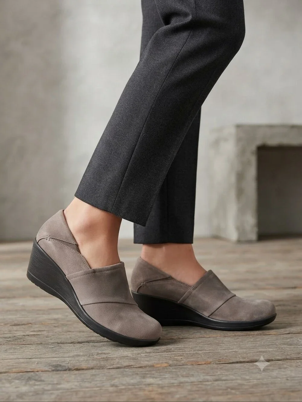Dansko Rosalind Women's Grey Suede Wedge Shoes EU Size 40